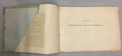 null Important lot of old works concerning the regiment of the pontifical zouaves,...