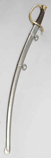 Mounted gunner's saber, model 1829, brass...