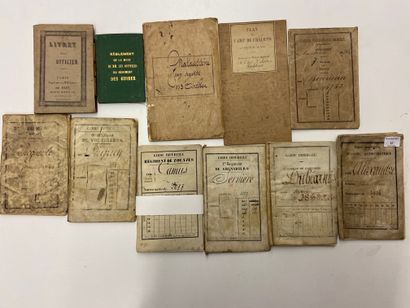 Sets of eleven military booklets of the Second...