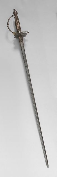 Small child's court sword, faceted iron hilt,...
