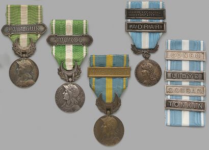 Deux médailles pour le Maroc (1907/1909),...