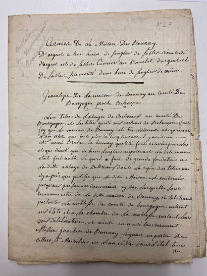 null Dossier de huit pièces concernant la carrière militaire de M. Nicolas François...