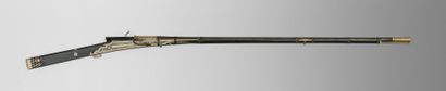 Large rifle with Indian wick, barrel burnished...