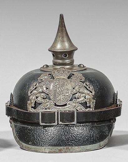 
Bavarian spiked helmet model 1915, black...