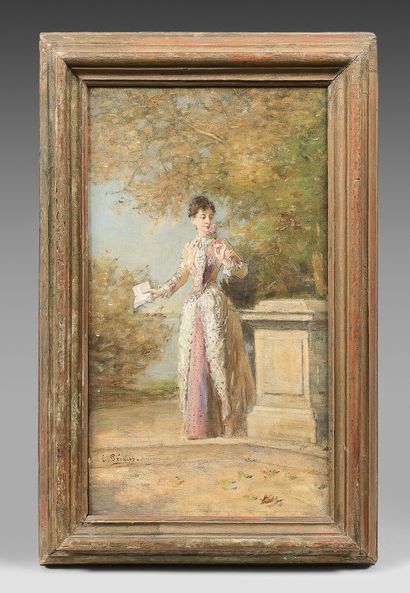 Charles François PECRUS (Limoges 1826 - Paris 1907) Femme à la rose
Sur sa toile...
