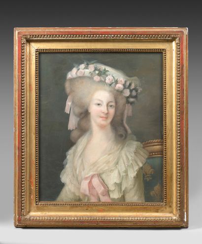 École FRANÇAISE vers 1800, suiveur de Louis Edouard RIOULT Portrait of Marie-Thérèse-Louise...