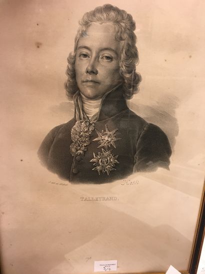 null Seven engravings representing the portrait of H.S.H. de Talleyrand Périgord,...