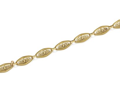 Gold bracelet 750 thousandths, composed of...