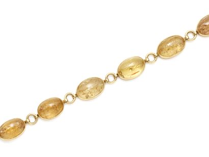 Gold bracelet 750 thousandth, composed of...
