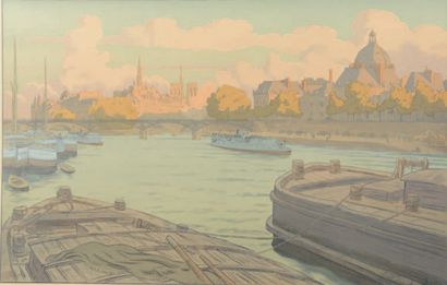 Henri RIVIERE (1864-1951) L'Institut et la Cité, 1900
Dimension feuille : 64,3 x...