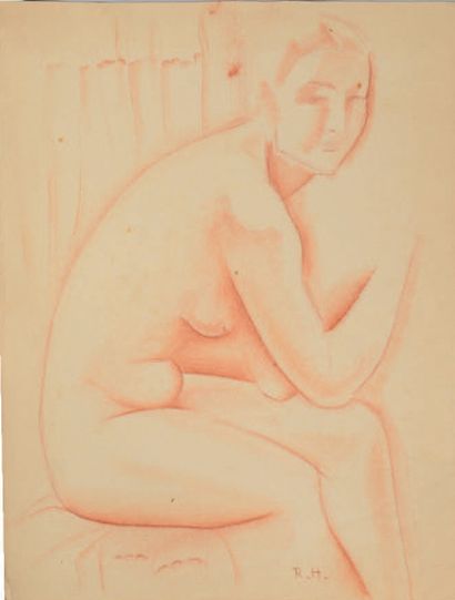Raymonde HEUDEBERT (1905-1991) Nu, portraits, nature morte
Cinq dessins au crayon...