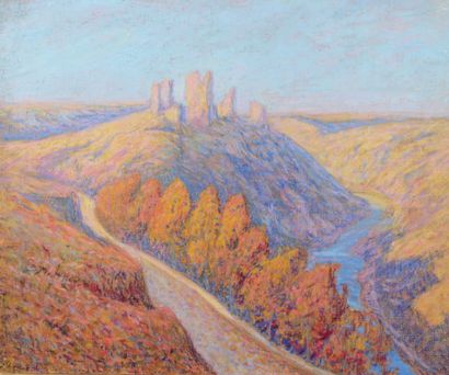 Paul MADELINE (1863-1920) Crozant, les ruines du château
Huile sur toile, signée...