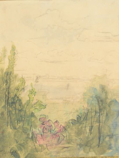 Pierre LAPRADE (1875-1931) Paysage
Aquarelle, signée en bas à gauche.
19,5 x 15,5...
