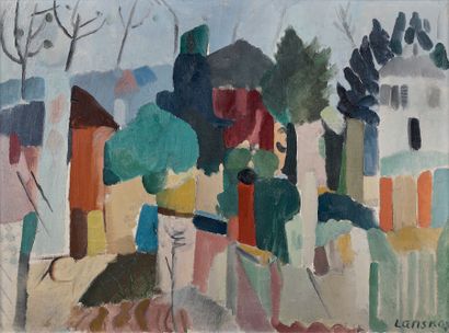 André LANSKOY (1902 - 1976) Village en hiver
Huile sur toile, signée en bas à droite
60...