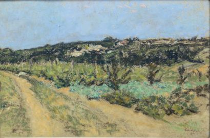 Ker-Xavier ROUSSEL (1867-1944) Vines in the Jura, 1900
Pastel, signed and dated lower...