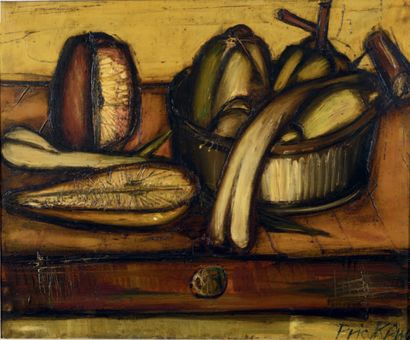 Franz PRIKING (1929 - 1979) Nature-morte aux légumes
Huile sur toile, signée en bas...