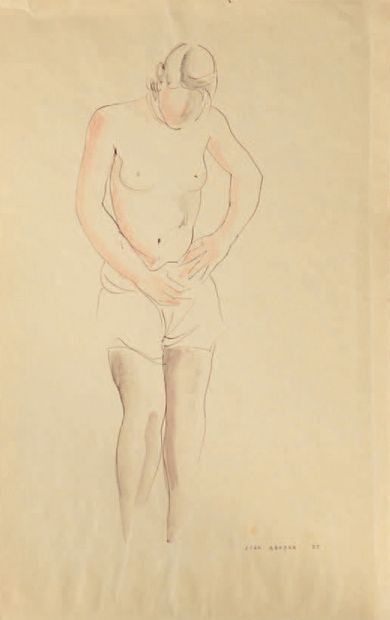 Jean BERQUE (1896-1954) Studies of characters
Six drawings of which one raised of...