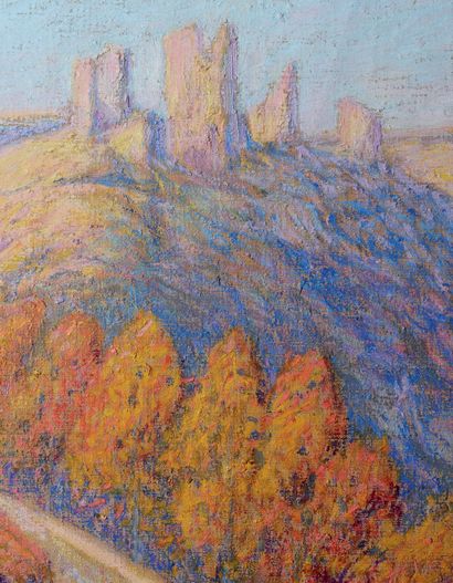 Paul MADELINE (1863-1920) Crozant, the ruins of the castle
Oil on canvas, signed...