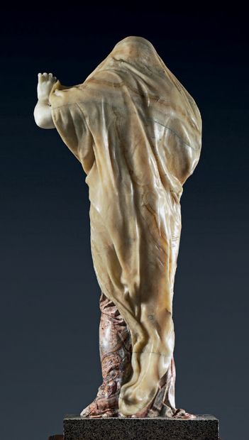Louis-Ernest BARRIAS (1841-1905) Importante statue en marbres, onyx d'Algérie, malachite...