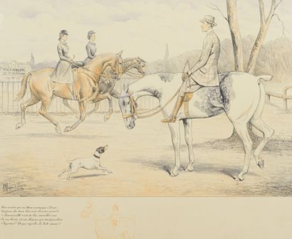 Paul MAGNE de La CROIX. The walk on horseback...