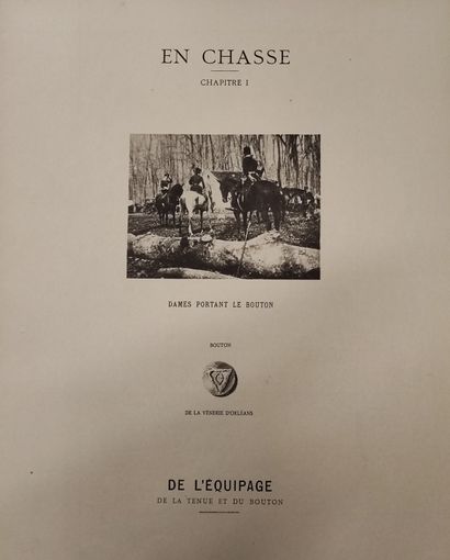 null E. M. GUILLEMOT. En chasse. Notes et croquis. A Pontpoint, 1887. Grand in folio...