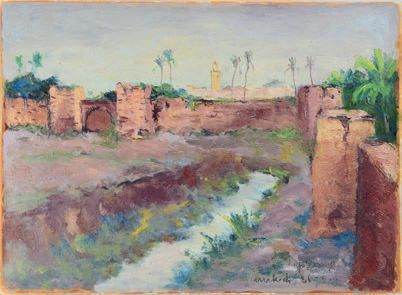 Albert LEPREUX (1868-1959) 
Vue de Marrakech...