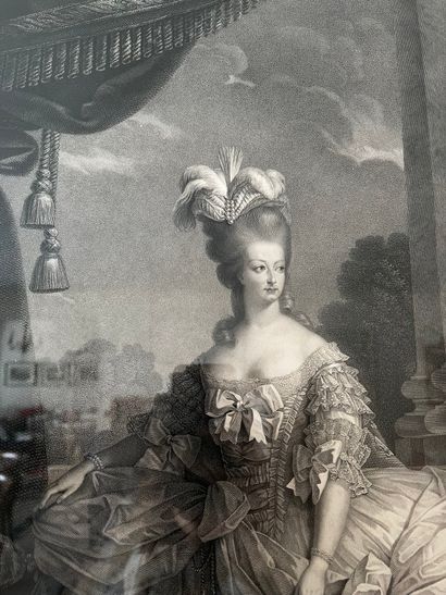 null 
Gravure en noir représentant




Marie Antoinette de Lorraine - d’Autriche....