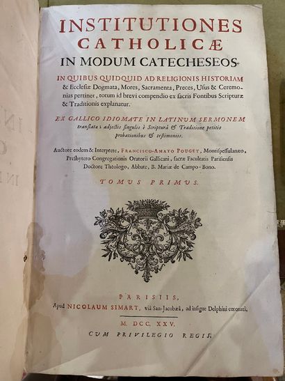 null 
Lot de trois volumes :

Institut catholique Tomes 1 et 2

sanctus Ambrosius

Usures...