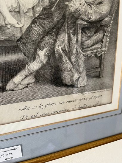 null Lot d'encadrés comprenant : Lithographie en noir « Louis Philippe Albert d’Orléans...