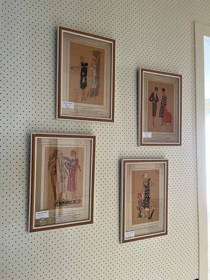 null Lot of seven engravings of fashion of the collection ''Très Parisien''.

Size:...