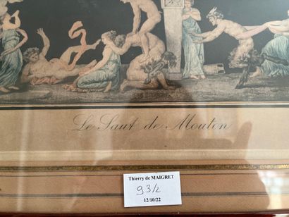 null Paire de gravures. Le Cerceau / Le saut de mouton. 

Jeux d'après l'Antique...