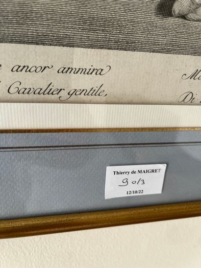 null Lot d'encadrés comprenant : Lithographie en noir « Louis Philippe Albert d’Orléans...
