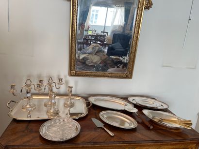 Lot of silver plated metal including three...
