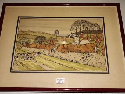 null Lot of five framed paintings by Harry Eliote, hunting decor

32 x 21 cm