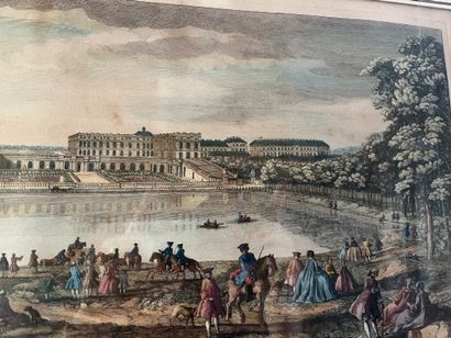 null 
Gravure en couleur, Château de Versailles, retirage

 x  cm.Dim. 27,5 x 50,5...