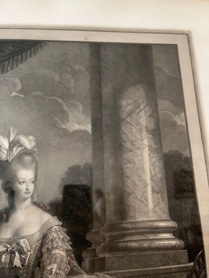 null 
Gravure en noir représentant




Marie Antoinette de Lorraine - d’Autriche....