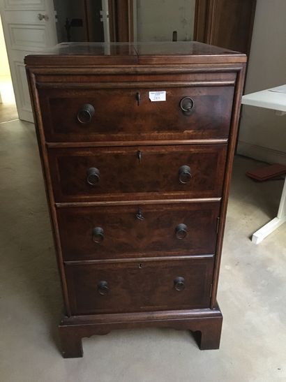 null Veneer chest of drawers with two doors and a leaf simulating the front of two...