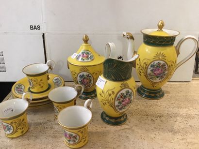 Part of service yellow bottom porcelain:...