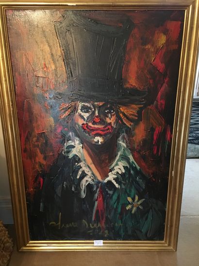 Pierre DURRIEU, Portraits de clowns, paire...