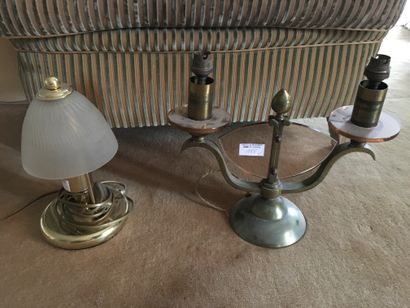 Table lamp with two lights, decoration of...