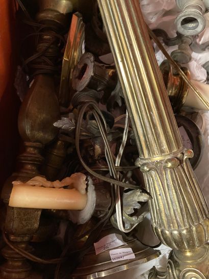null Strong lot including a set of torches, candelabras, lamp stands and mortars

Ref...
