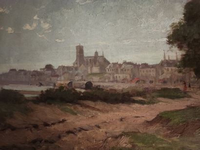 null View of a city 

Oil on canvas signed A.BERTHAULT and dated 1903 perhaps for...