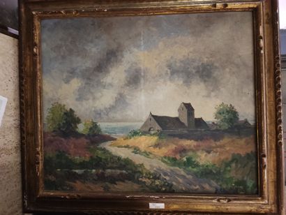 null Church by the sea 

Oil on canvas bearing the signature J.CH.MILLET probably...