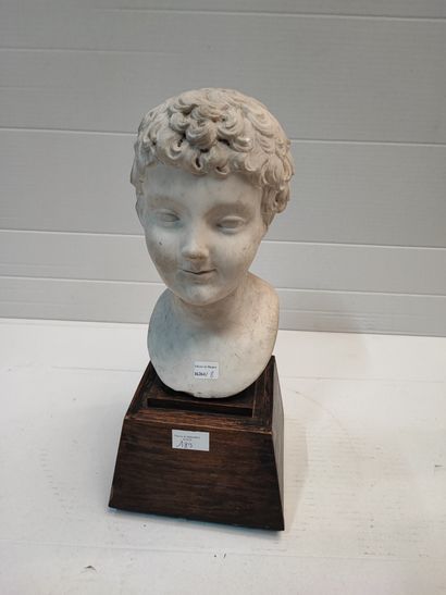 Sculpted marble bust of a child

End of the...