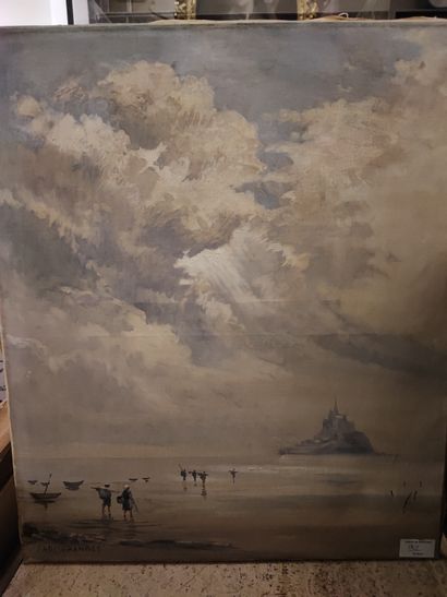 null Les pêcheurs dans la baie du Mont Saint Michel

Huile sur toile signée en bas...