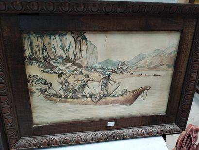 null School of the XXth century

Two watercolors

The Indians and Attila 

32 x 50...