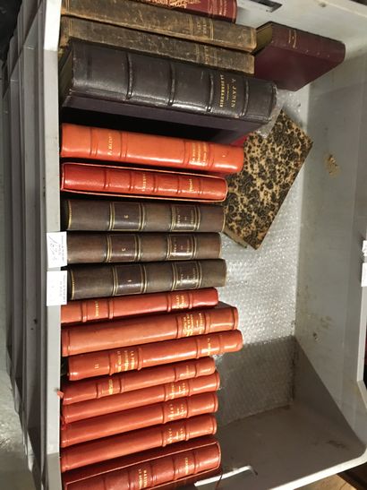 null 
3 manettes et une caisse de livres reliés : La Fontaine, Livre des Peintre,...