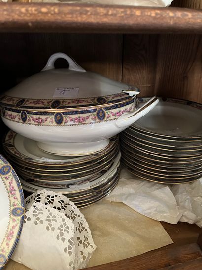 null 
Mannette part of table service in Limoges and various restocking to edge of...