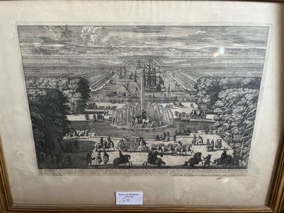 null 
Deux encadrés sur le thème de Versailles : Bassin d'Apollon et vue du Château...et...