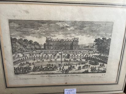null 
Deux encadrés sur le thème de Versailles : Bassin d'Apollon et vue du Château...et...